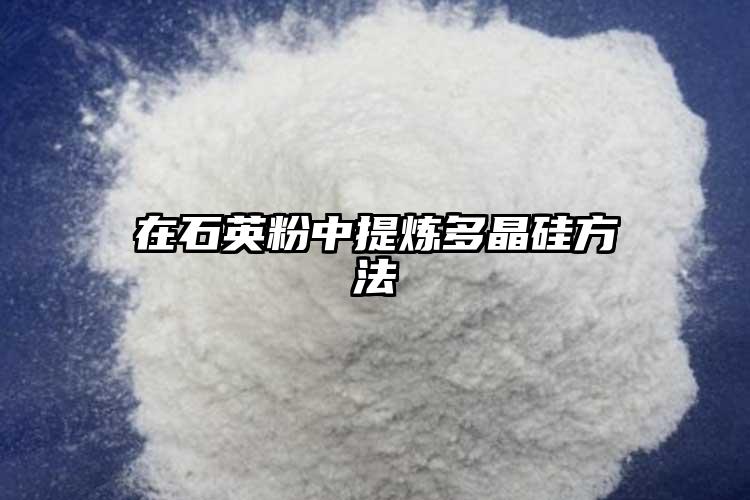 在草莓污视频下载粉中提炼多晶硅方法